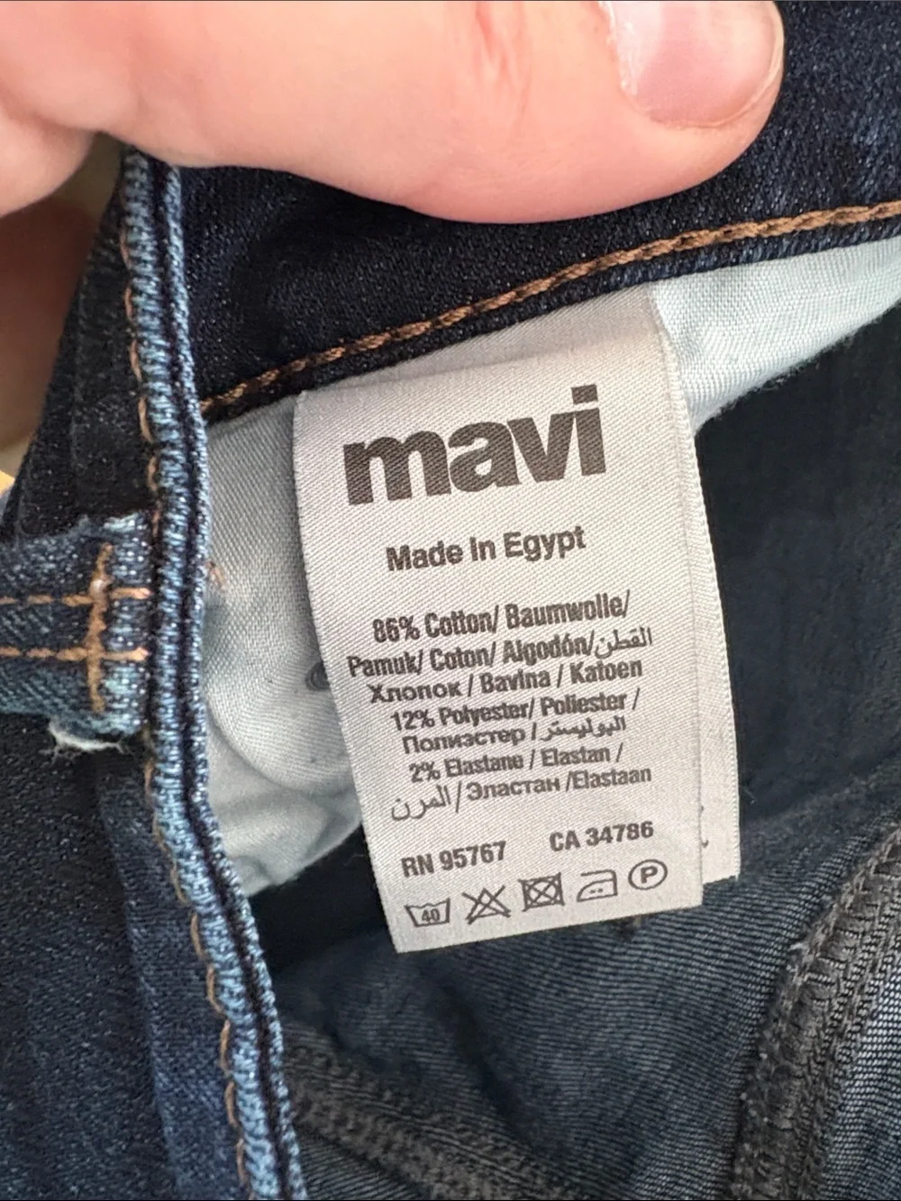 Mavi Men’s Dark Blue Slim Straight Jeans 34/30